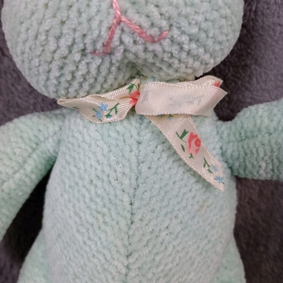 GUND Plush Bunny Rabbit Bunnikins 3626 Greenish Blue Stuffed Animal with Bow 14" - Picture 2 of 8